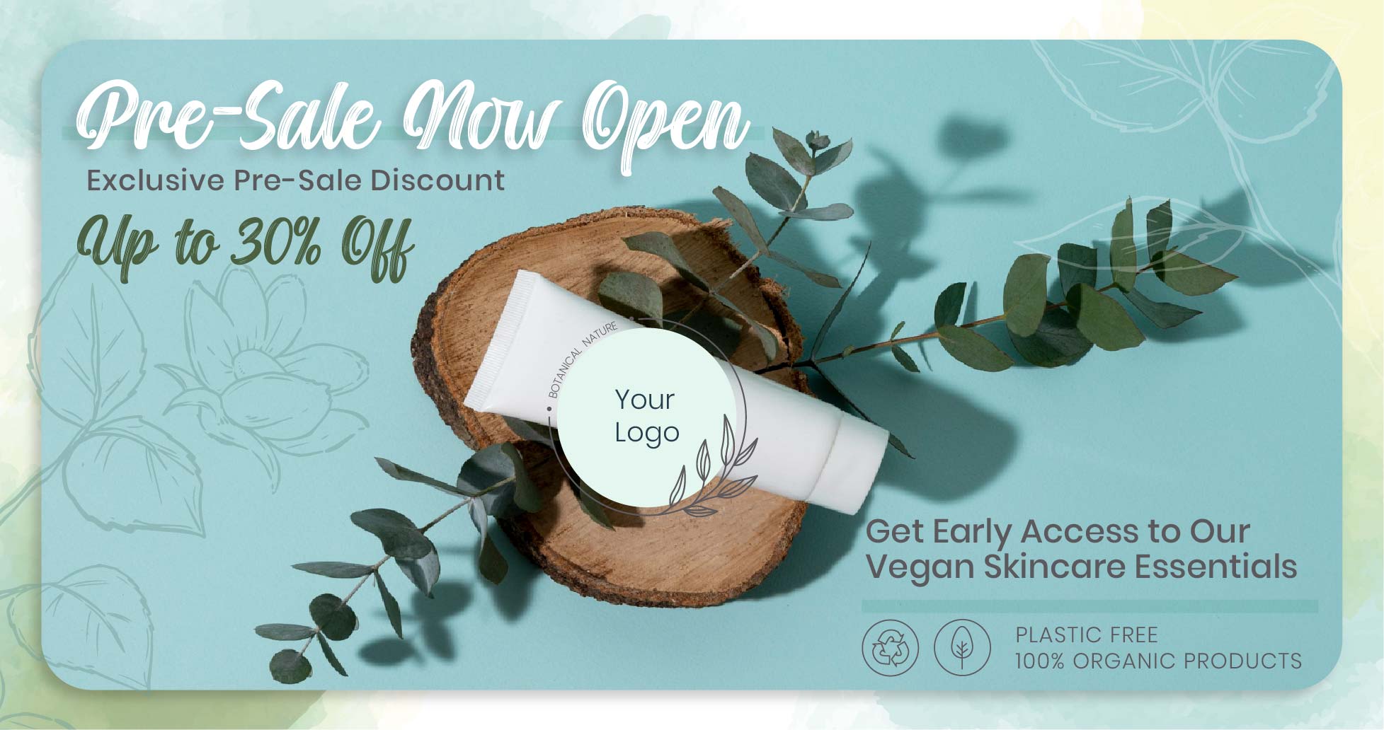 Pre-sale promotional banner for Vegan Skincare Essentials